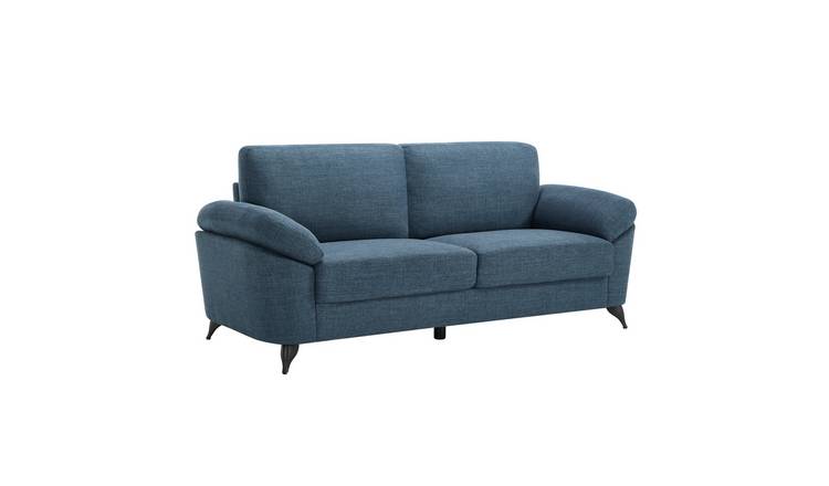 Furniture Online Malmo Scandi 3 Seater Linen Sofa – Blue