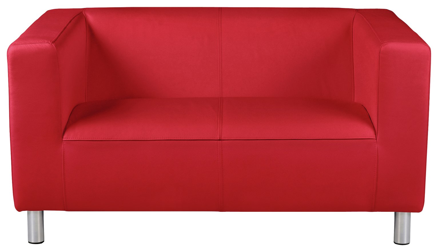 Argos Home Moda Compact 2 Seater Fabric Sofa - Red