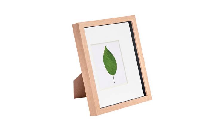 Nicola Spring 3D Box Photo Frame - 8 x 10" with Mount - Light Wood