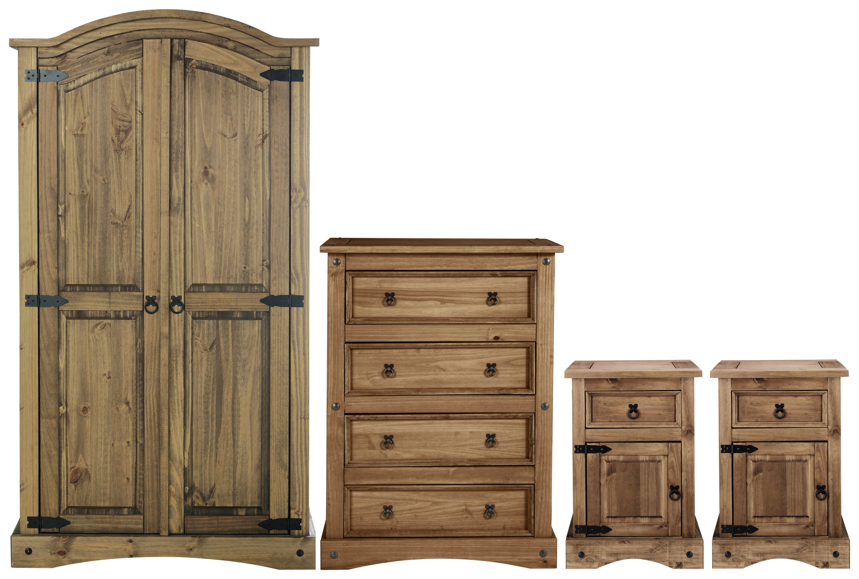 Argos Home Puerto Rico 4 Piece Wardrobe Set - Dark Pine