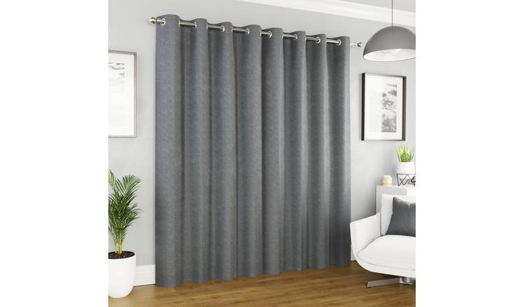 Enhanced Living Sydney Thermal Eyelet Curtains - 117 x 137cm - Grey