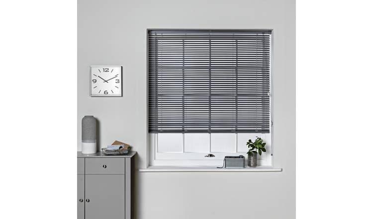 Argos Home Plastic Flint Grey Venetian Blind - 120cm