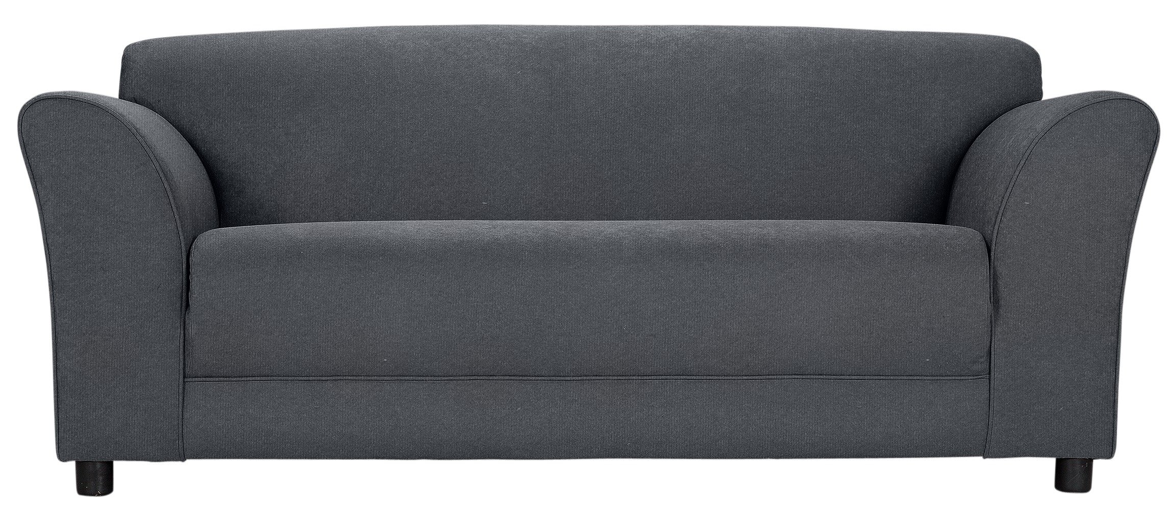 Argos Home Jenna Compact 3 Seater Fabric Sofa - Charcoal