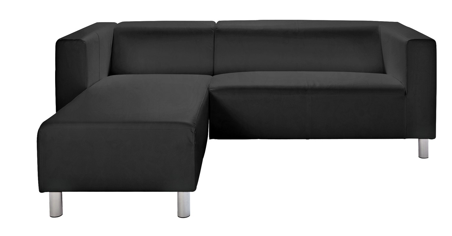 Argos Home Moda Compact Left Corner Faux Leather Sofa -Black Review