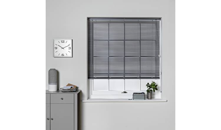 Argos Home Plastic Flint Grey Venetian Blind - 180cm