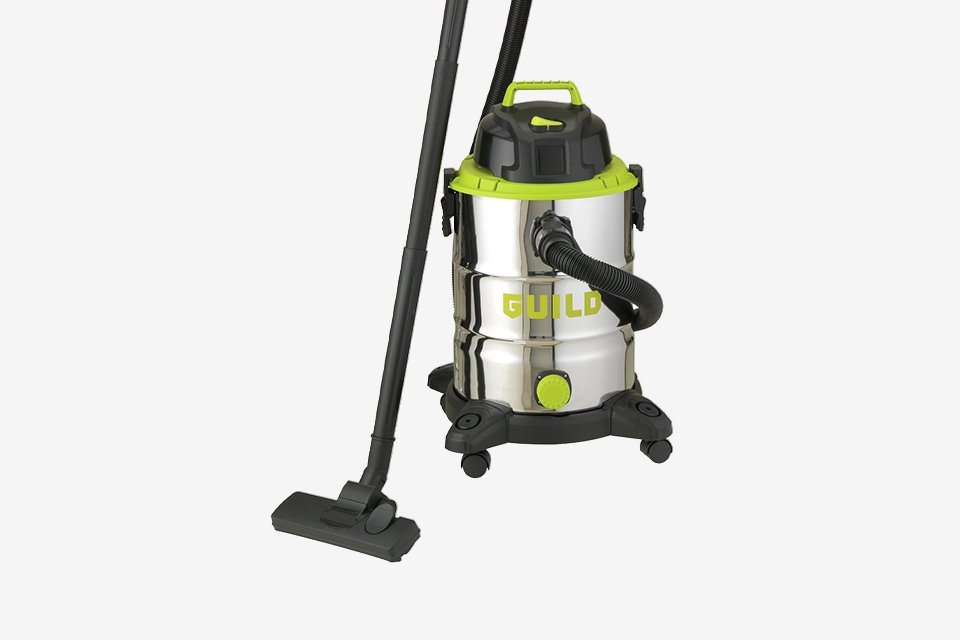 A steel Guild vacuum cleaner.