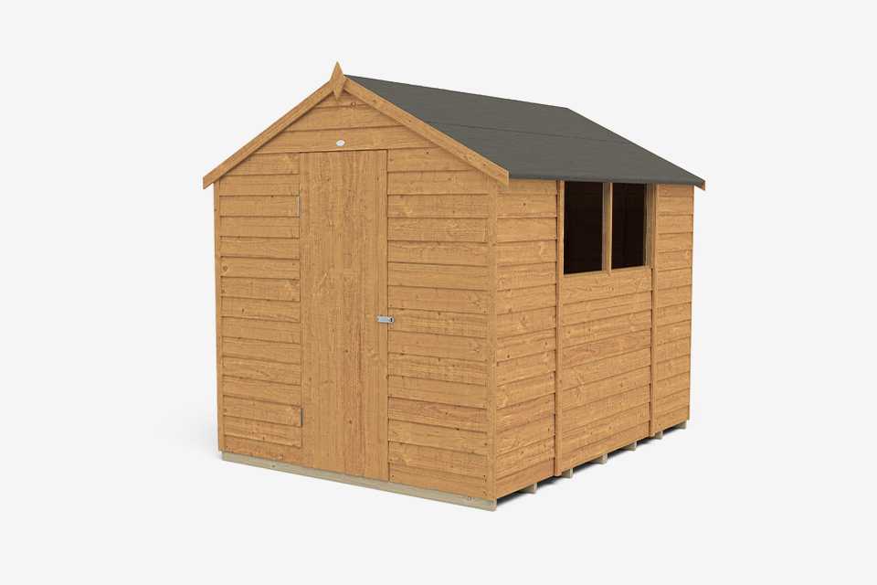 A wooden shed.