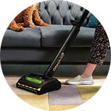 Upright cordless vacuum.