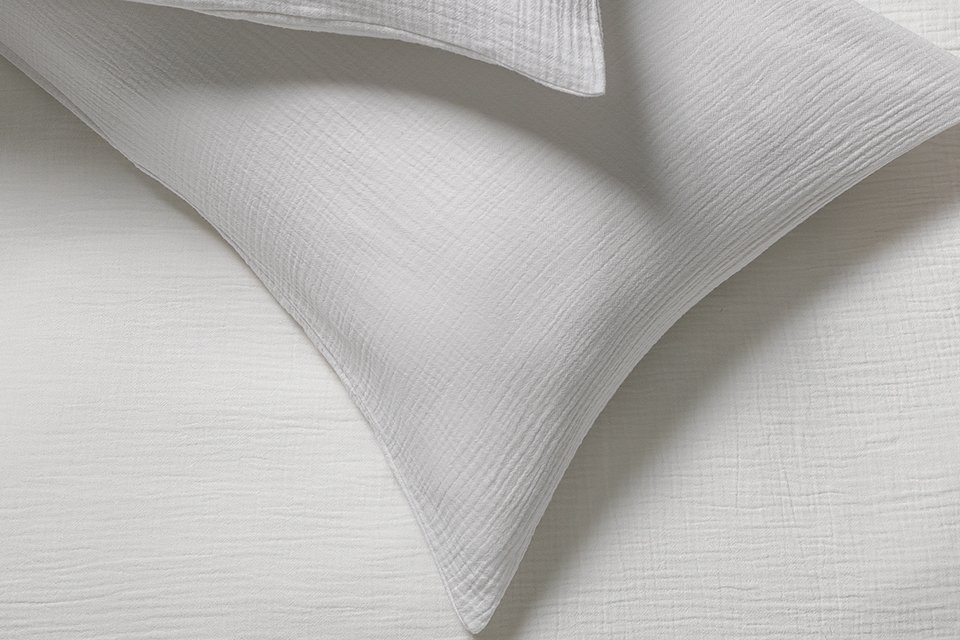 Habitat Cotton 200TC Muslin White Bedding Set - Double.