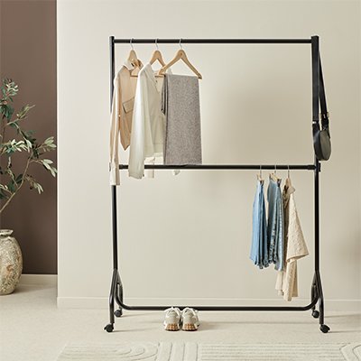 Argos Home Heavy Duty 4 feet Clothes Rail - Black.