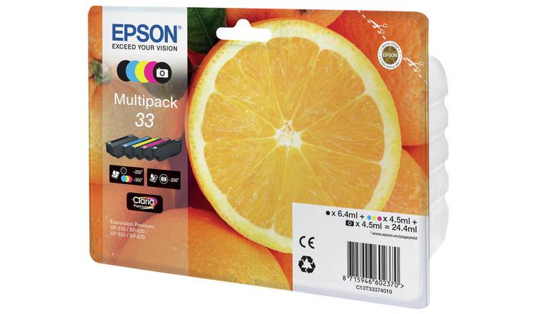 Epson 33 Oranges Ink Cartridges Black & Colour