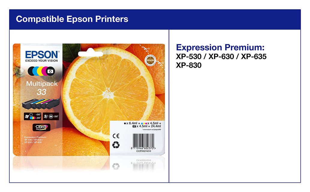 Epson 33 Oranges Ink Cartridges Black & Colour Review