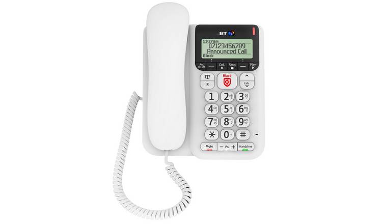 BT Decor 2600 Corded Telephone with Answer Machine - Single