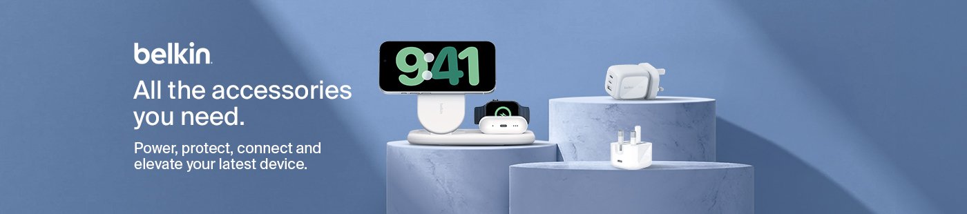 Belkin. All the accessories you need. Power, protect, connect and elevate your latest device.