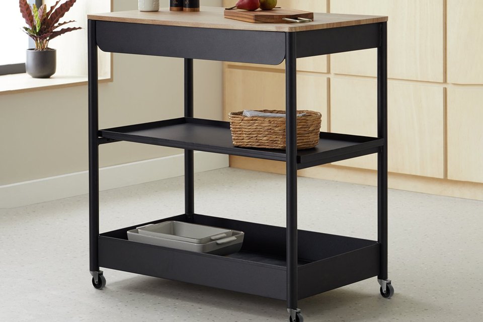 Habitat Kaylo Metal Kitchen Trolley - Black.