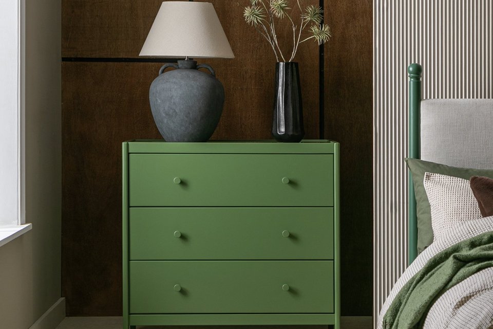Habitat Bronte 3 Drawer Chest - Green.