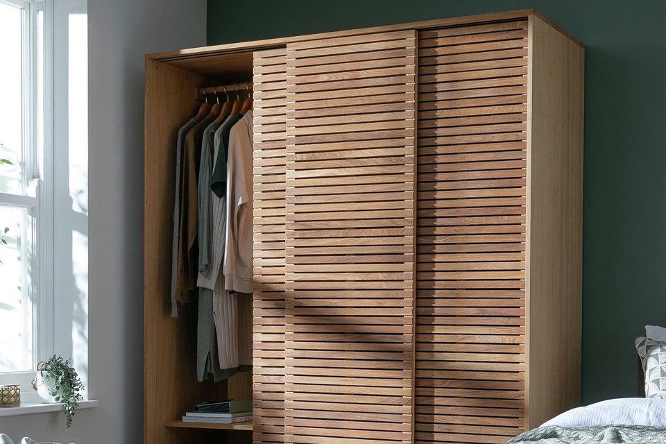 Habitat Max 3 Door Sliding Wardrobe - Oak.