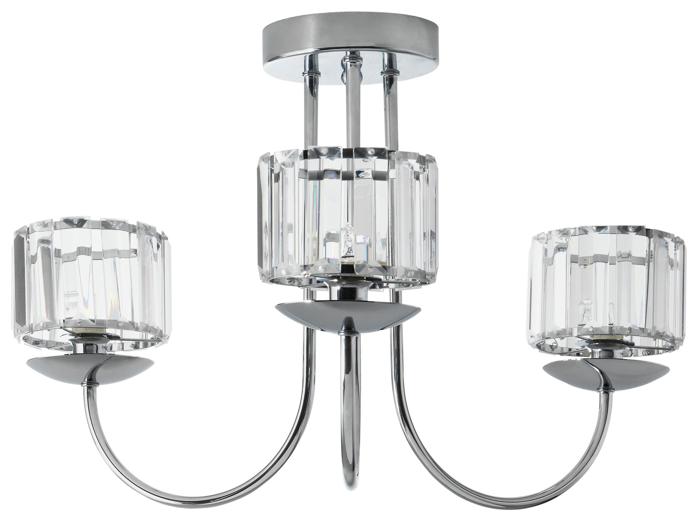 Argos Home Imogen 3 Light Ceiling Fitting - Chrome