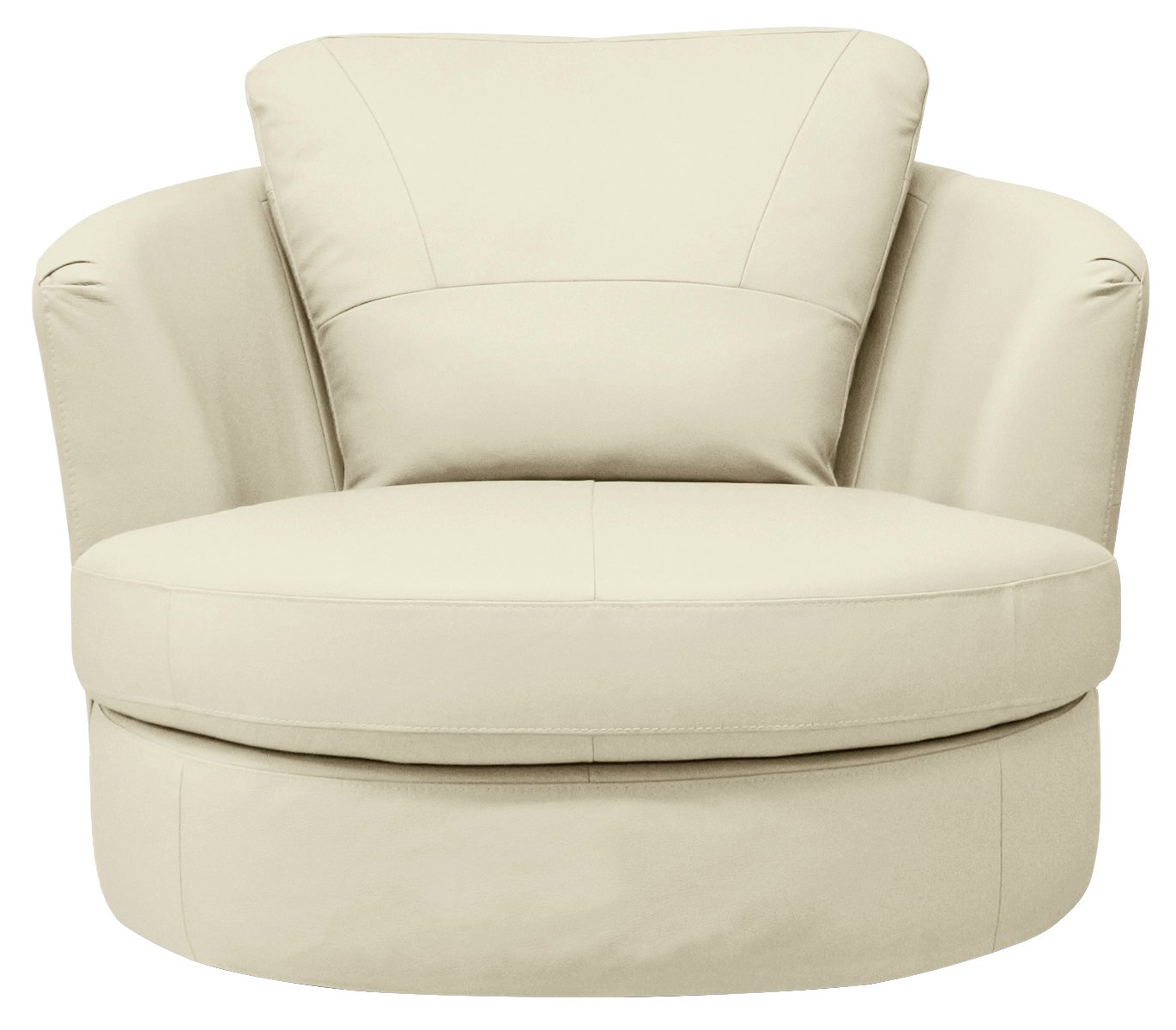 Argos Home Milano Leather Swivel Chair - Ivory