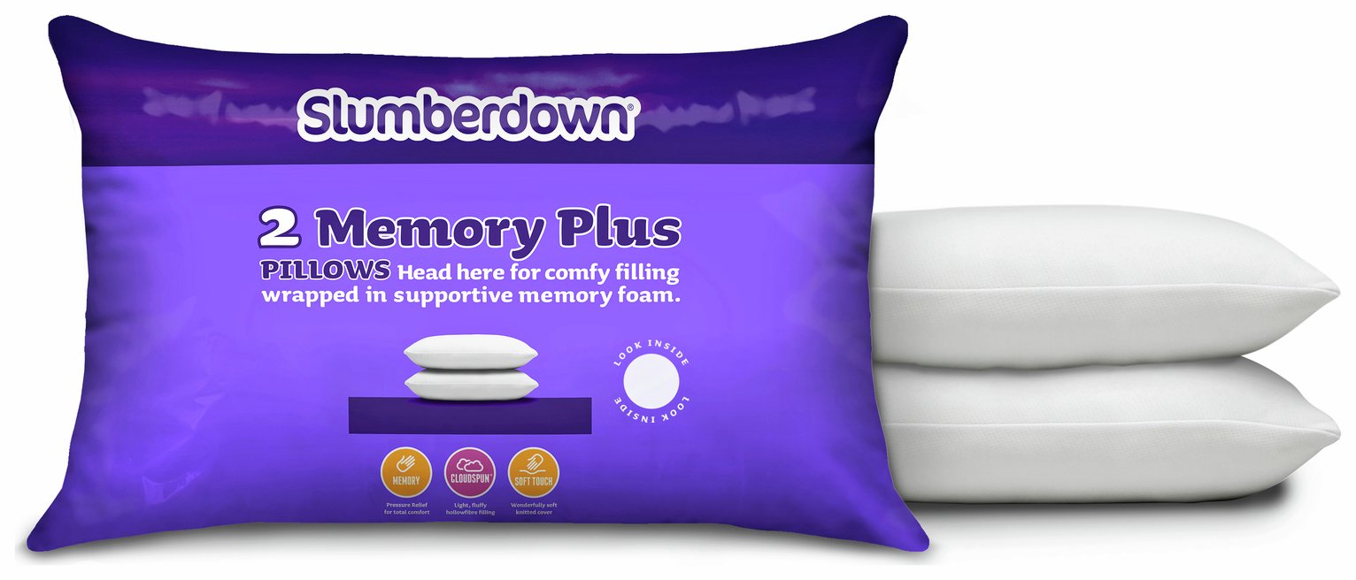 Slumberdown Memory Foam Plus Pair of Pillows