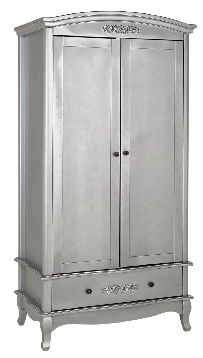 Argos Home Sophia 2 Door 1 Drawer Wardrobe - Silver