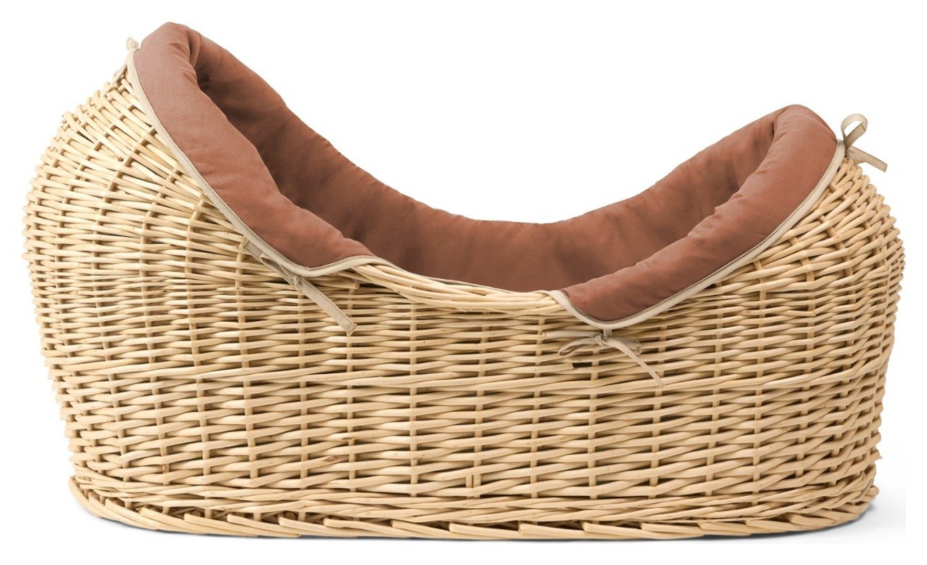 Clair de Lune Organic Rust Noah Pod Moses Basket With Stand
