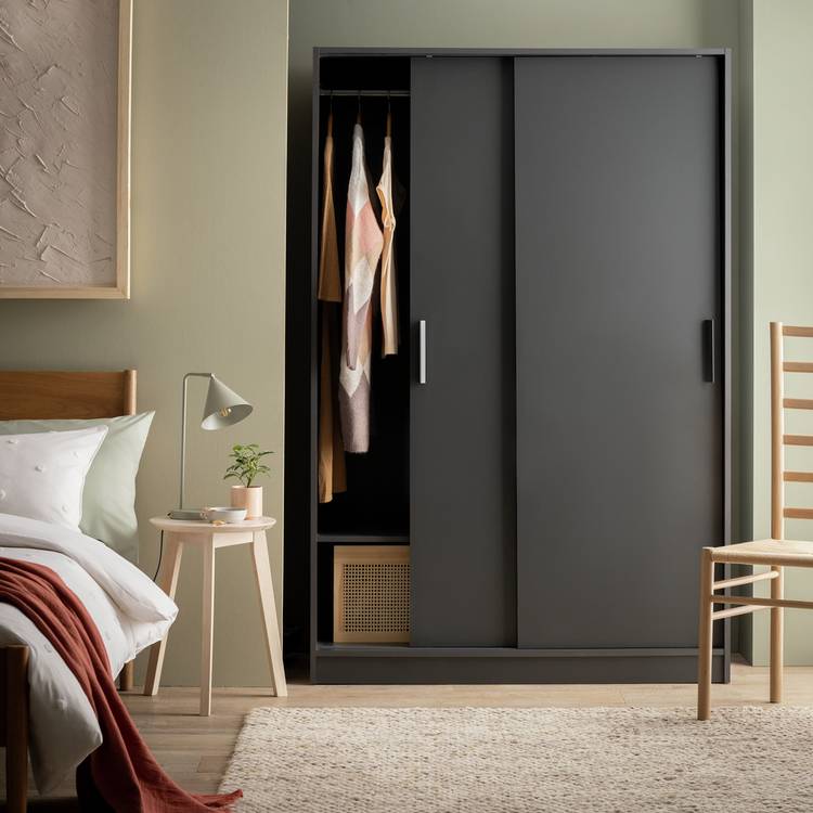 Argos Home Nova 2 Door Sliding Wardrobe - Anthracite 0