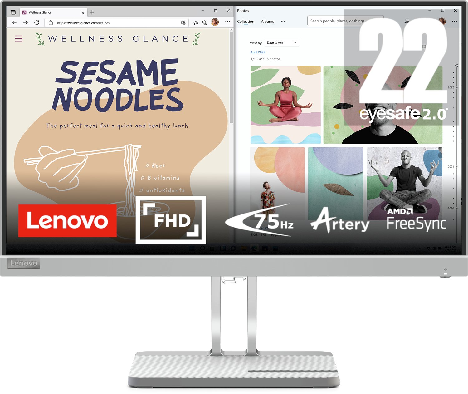 Lenovo L22e-40 21.5 Inch 75Hz FHD Monitor