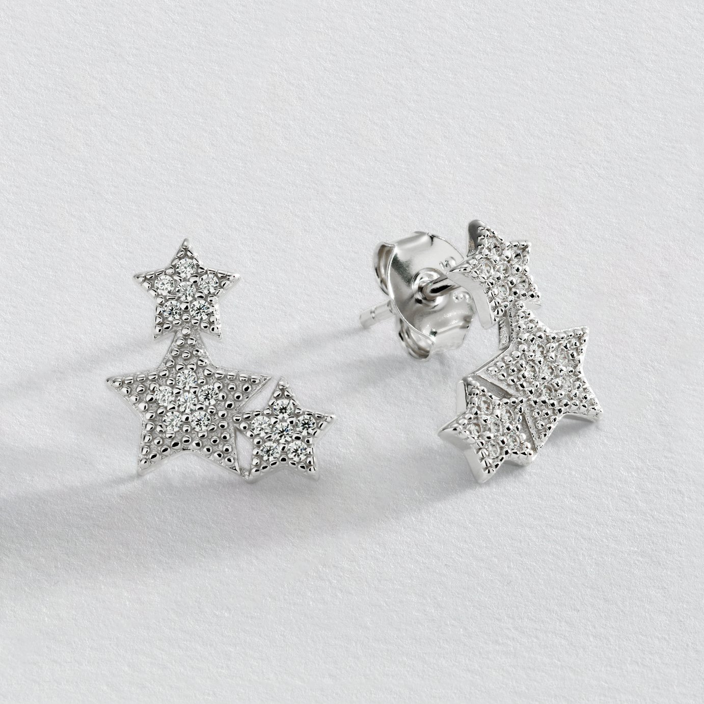 Revere Sterling Silver Cubic Zirconia Stud Earrings