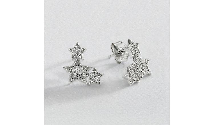 Argos diamond cluster on sale earrings