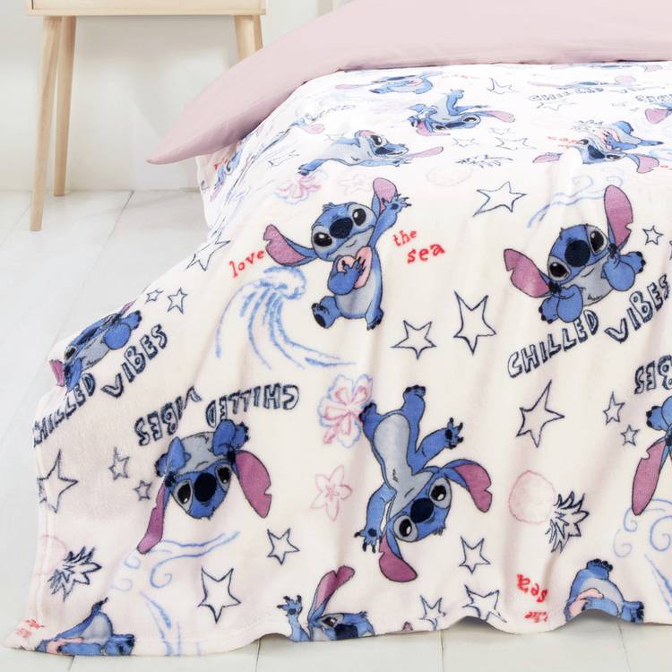 Disney Stitch FLeece Blanket - Blue & Pink 0