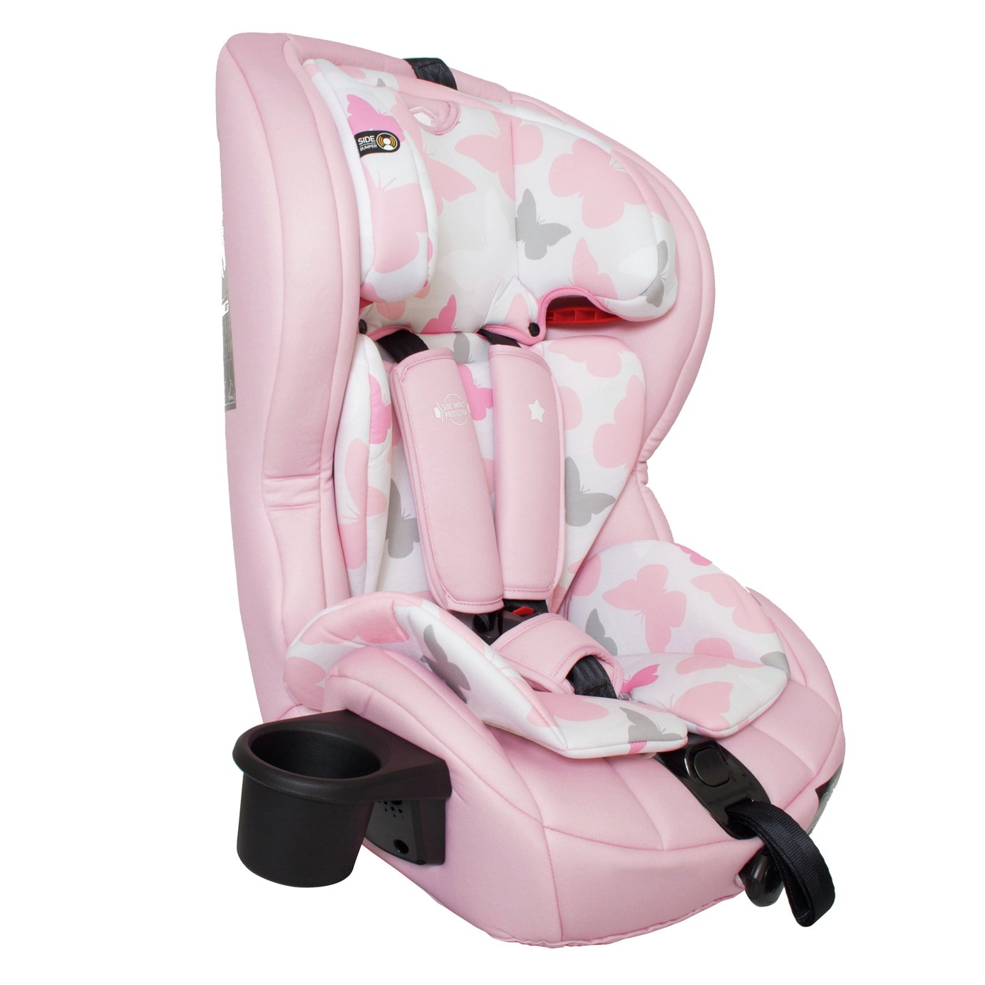 pink car seat