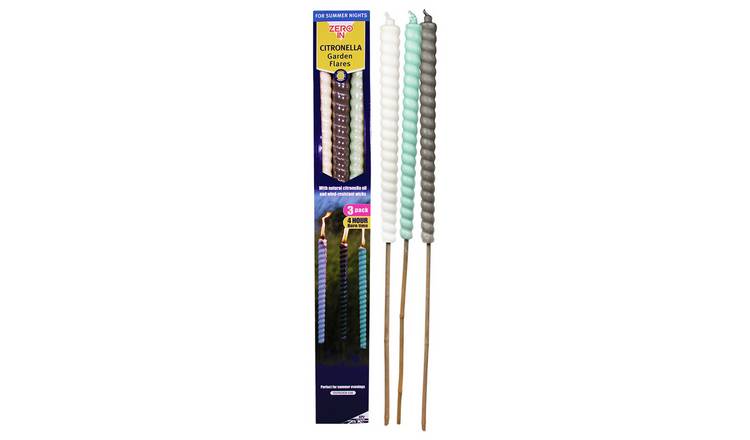 Zero In Citronella Garden Flares - 3 Pack