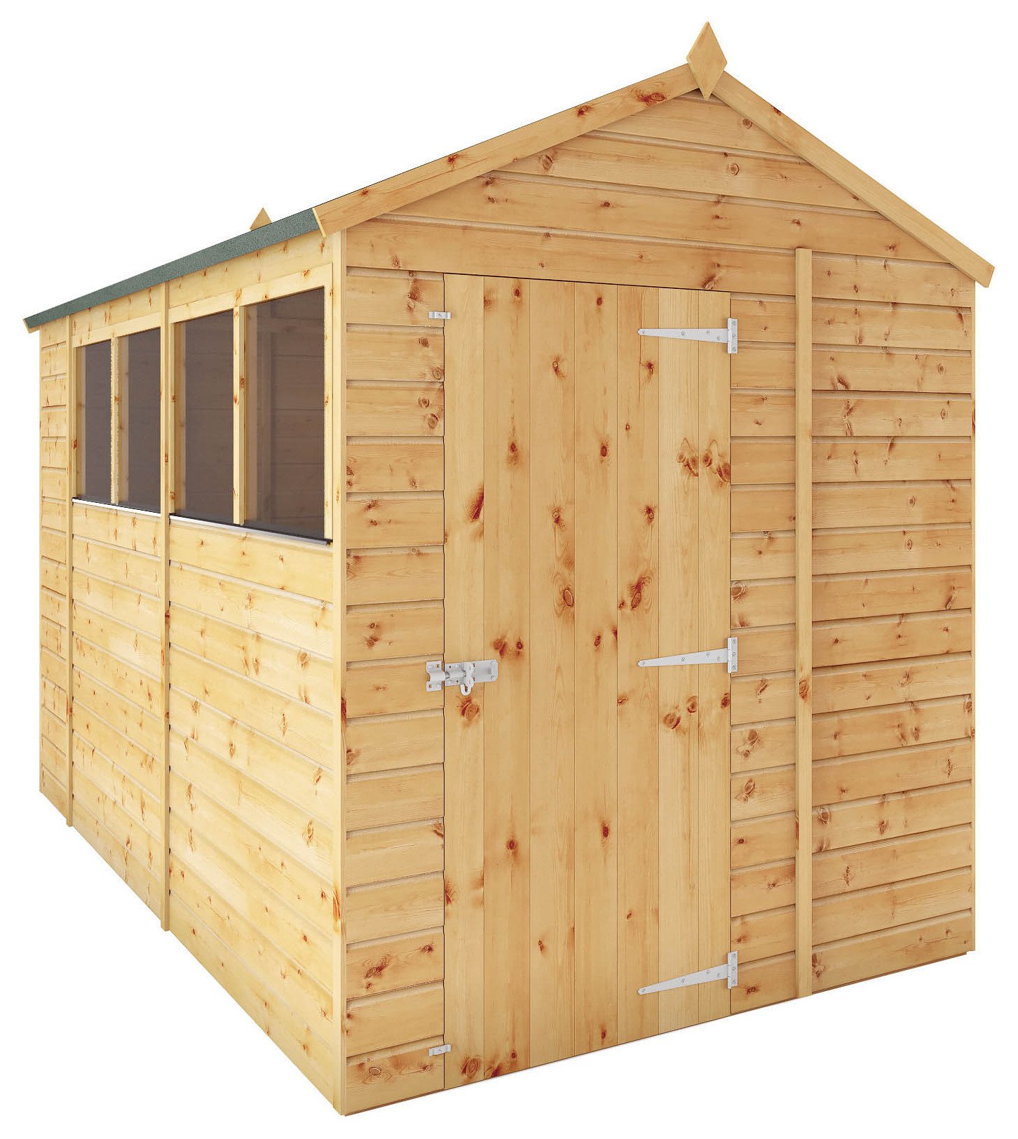 Mercia Shiplap 4  Glazed Windows Apex Shed - 10 x 6ft