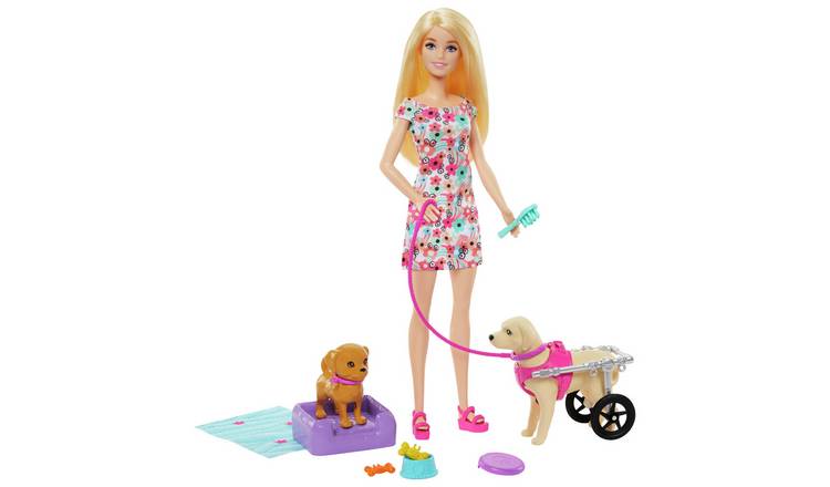 Barbie store and dog