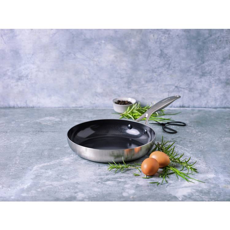 GreenPan Geneva 28cm Non Stick Stainless Steel Frying Pan 0