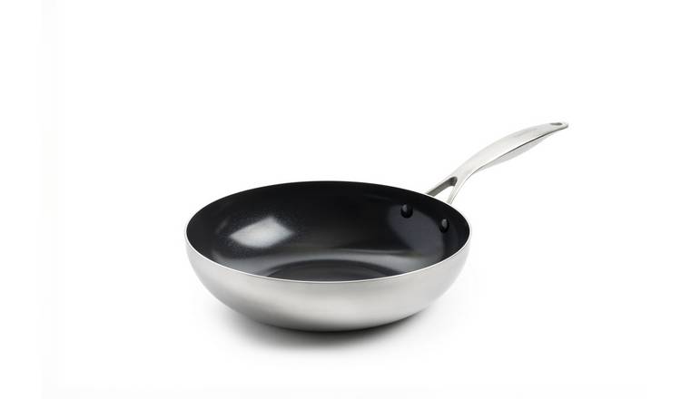 GreenPan Geneva 28cm Non Stick Stainless Steel Wok