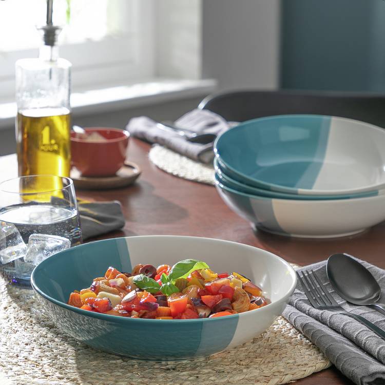 Habitat Dipped 4 Piece Stoneware Pasta Bowls 0