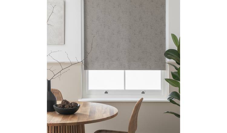 Habitat Mottled Blackout Grey Roller Blind - 180cm