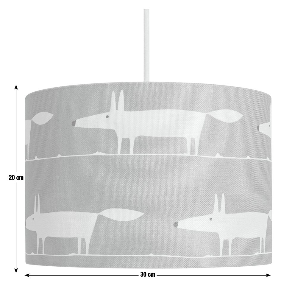 Buy Habitat X Scion Brown Mr Fox Drum Lampshade - 30cm | Lamp Shades ...