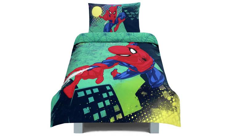 Buy Disney Marvel Spiderman Green Kids Bedding Set - Single