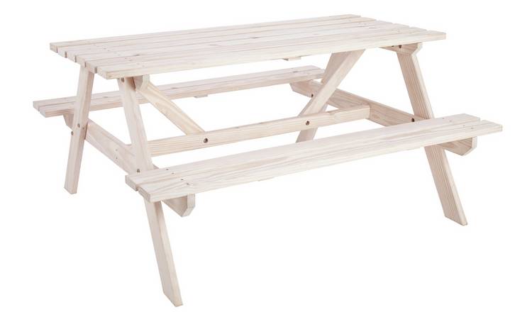 Argos Home Wooden 4 Seater Picnic Table - White