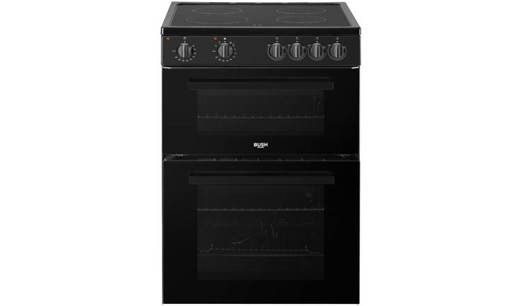 Bush B60TCBX 60cm Twin Electric Cooker - Black