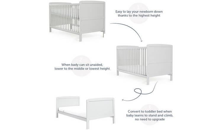 Argos baby cots store with mattress