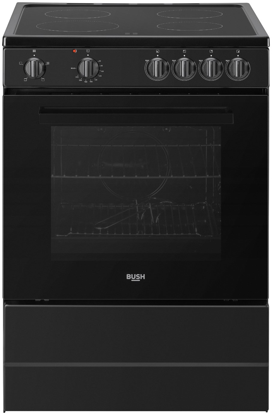 Bush B60SCBX 60cm Single Cavity Electric Cooker - Black