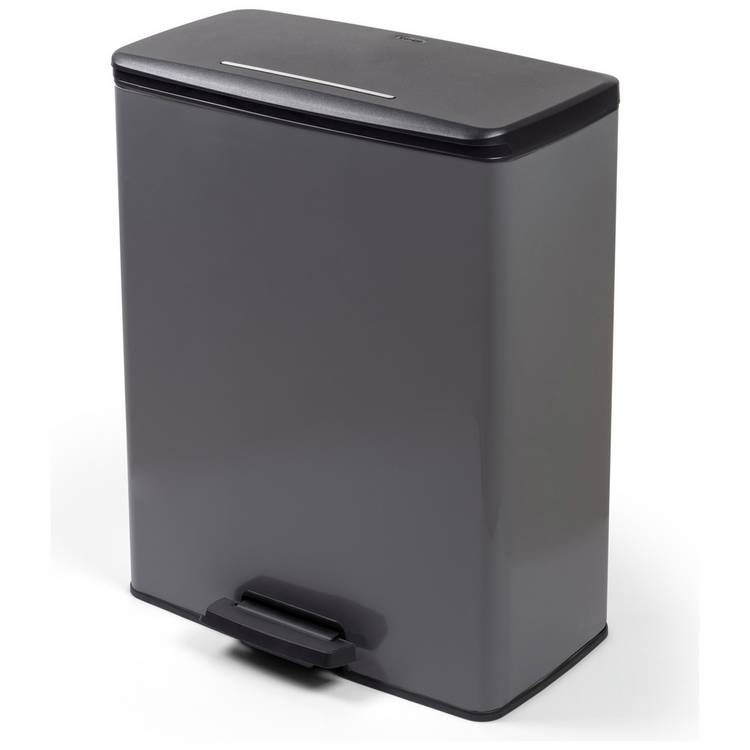 Curver 65Litre Deco Pedal Bin - Cool Grey 0