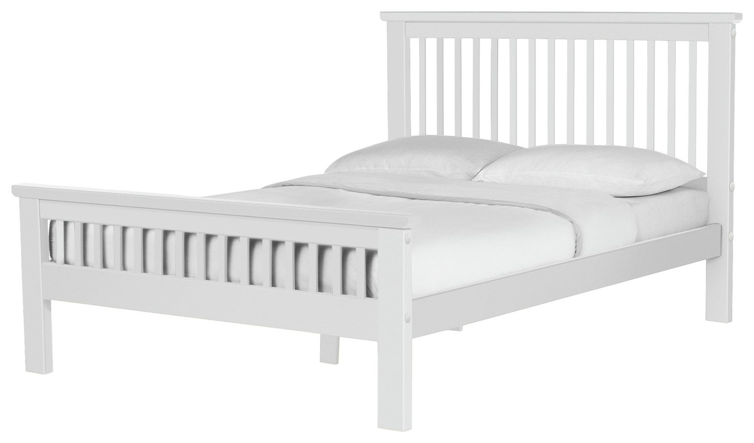 Argos Home Aubrey Double Wooden Bed Frame - White