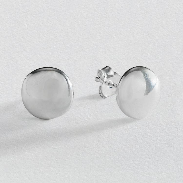 Revere Sterling Silver Button Stud Earrings 0