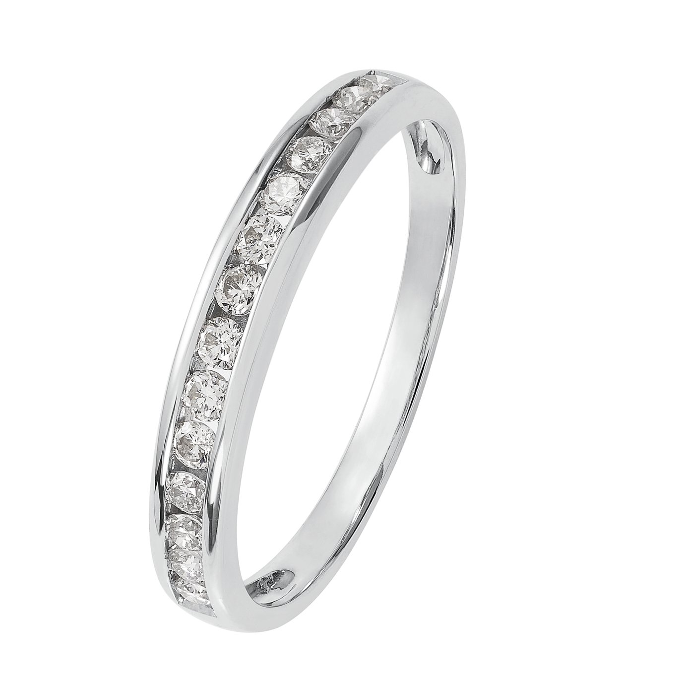 Revere 9ct White Gold Diamond Channel Set Eternity Ring -N Review