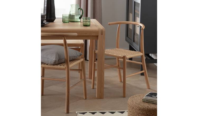 Solid oak dining discount chairs